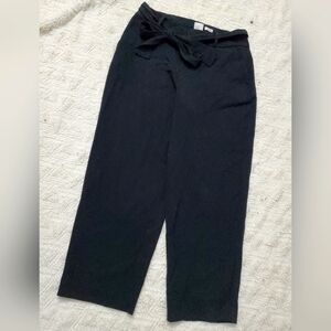 A New Day Black Dress Pants With Tie Belt Size 8